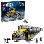 Legos - Toyhouse's LEGO® Star Wars™ The Razor Crest™ set includes an assembled ship, four minifigures, and box art with the iconic ship flying against a blue background.