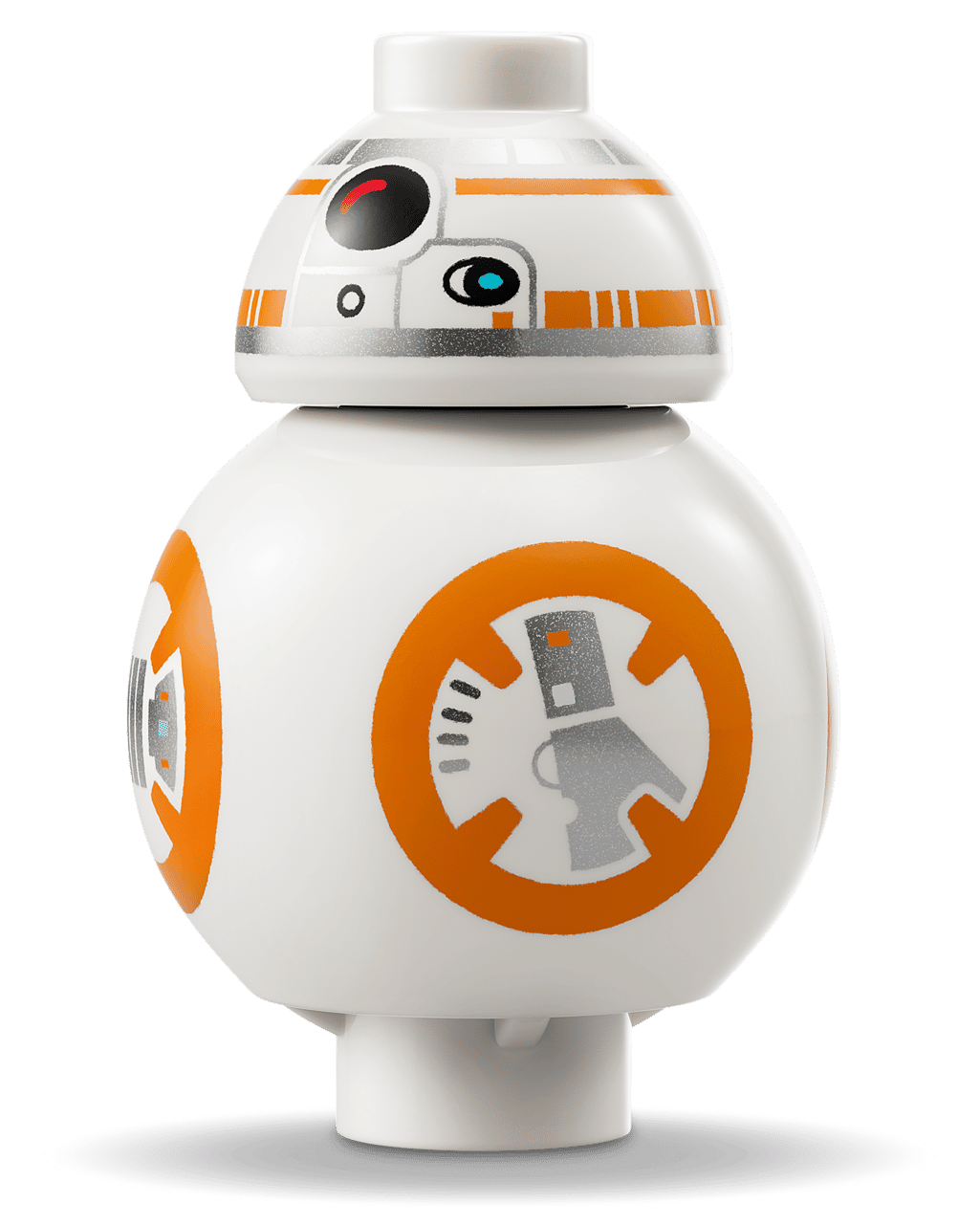 The LEGO® Star Wars™ BB-8™ Astromech Droid from Legos - Toyhouse features a white body, orange accents, and a round detailed head—ideal as Star Wars décor or a collectible building toy for fans.