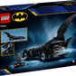 The Legos - Toyhouse LEGO® DC Batman Forever™ Batmobile™ set box displays the iconic Batmobile model, a Batman minifigure, and product details with a cave-themed background.