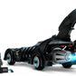 The LEGO® DC Batman Forever™ Batmobile™ by Legos - Toyhouse includes a Batman minifigure, features a sleek black design with bat-shaped wings, and blue flames from the rear engine, inspired by Batman Forever.