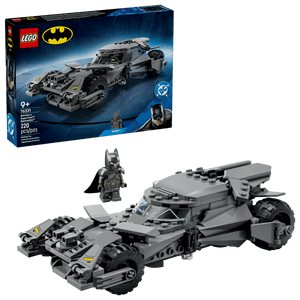 The LEGO® Batman™ v Superman™ Batmobile™ by Legos - Toyhouse includes 345 pieces, a Batman minifigure, and box packaging showcasing the iconic Batmobile and Batman logo.