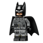 A LEGO Batman minifigure in a black mask, cape, and gray suit with bat symbol and utility belt—perfect for adventures with your Legos - Toyhouse LEGO® Batman™ The Batman™ Batmobile™.