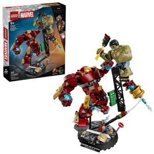 Legos - Toyhouse LEGO® Marvel Epic Battle: Hulkbuster vs. The Hulk set features Hulk, Hulkbuster, Iron Man minifigures, and a display box for an action-packed Avengers battle scene.