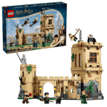 Experience magical Flying Lessons with the LEGO® Harry Potter™ Hogwarts™ Castle: Flying Lessons set from Legos - Toyhouse, featuring four minifigures, a detailed castle build, and a box illustrated with broomstick-riding characters.