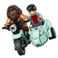 LEGO® Harry Potter™ Hagrid™ & Harry's Privet Drive Escape by Legos - Toyhouse features minifigures of Hagrid and Harry riding a flying motorcycle with a teal sidecar, capturing the iconic escape scene on a clean white background.