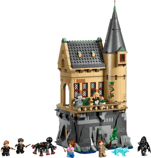 LEGO® Harry Potter™ Hogwarts™ Castle: Hospital Wing by Legos - Toyhouse features a detailed castle tower with balcony and rocky base, plus mini-figures and accessories—a magical gift for Harry Potter fans.