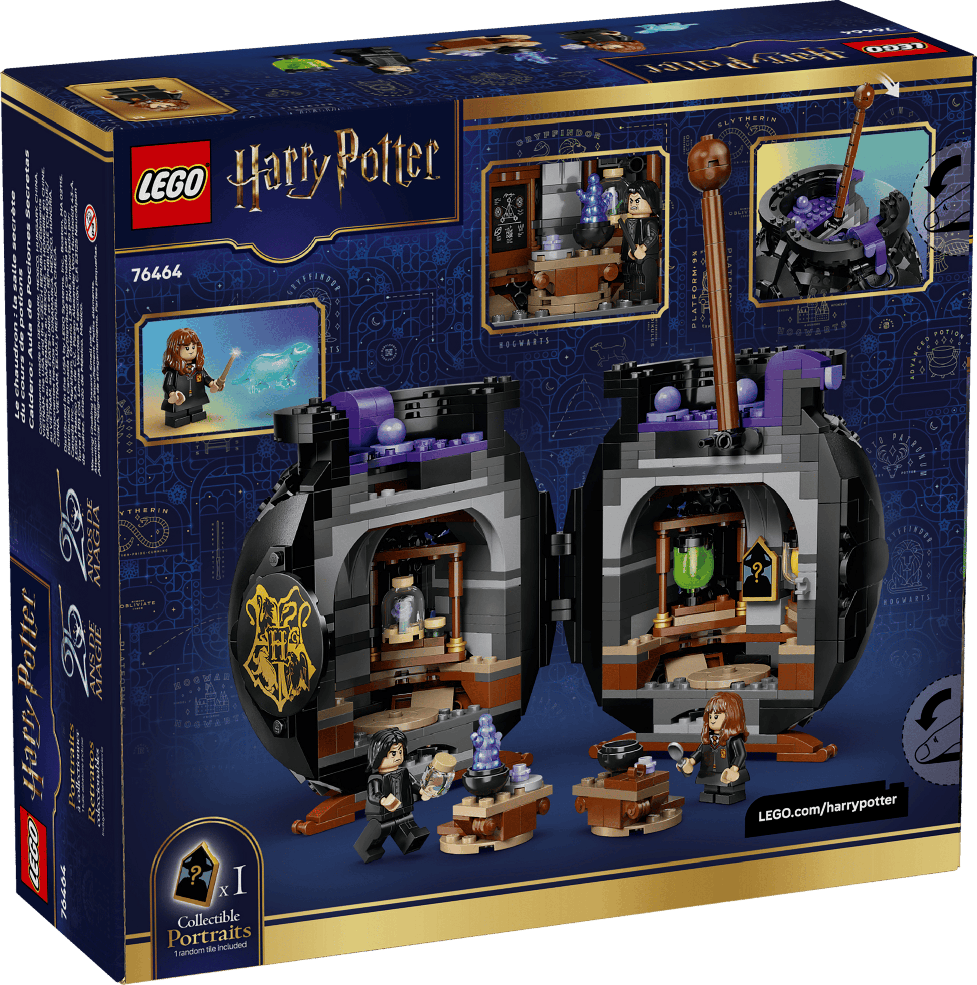 The Legos - Toyhouse Harry Potter™ Cauldron: Secret Potions Classroom set includes minifigures and accessories, making it ideal for fans and as a unique Harry Potter room décor piece.