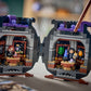 Open the Legos - Toyhouse Harry Potter™ Cauldron: Secret Potions Classroom set to reveal two potions classroom scenes with minifigures, potion bottles, and Harry Potter-themed decor in a circular, book-like case.