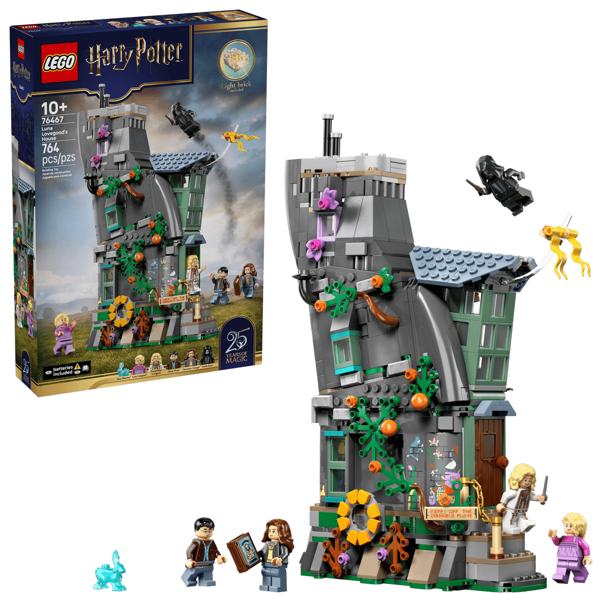 The Legos - Toyhouse LEGO® Harry Potter™ Luna Lovegood's House set includes minifigures, magical creatures, and a detailed box—perfect for fans to recreate scenes from Luna’s home and the Wizarding World.