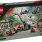 Legos - Toyhouse LEGO® Jurassic World™ Raptor & Titanosaurus Tracking Mission box features a thrilling dino adventure with vehicles, minifigures, a tree, and building structure—perfect for fans of dinosaur toys.