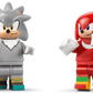 The LEGO® Sonic the Hedgehog™ Silver's Car vs. Knuckles' Monster Truck set by Legos - Toyhouse includes detailed Silver and Knuckles minifigures with expressive faces for exciting, video game-inspired building adventures.