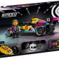 The Legos - Toyhouse LEGO® Speed Champions F1 ACADEMY™ LEGO® Race Car set includes a vibrant race car, a minifigure with long hair, and exciting accessories, displayed under studio lighting on the packaging.