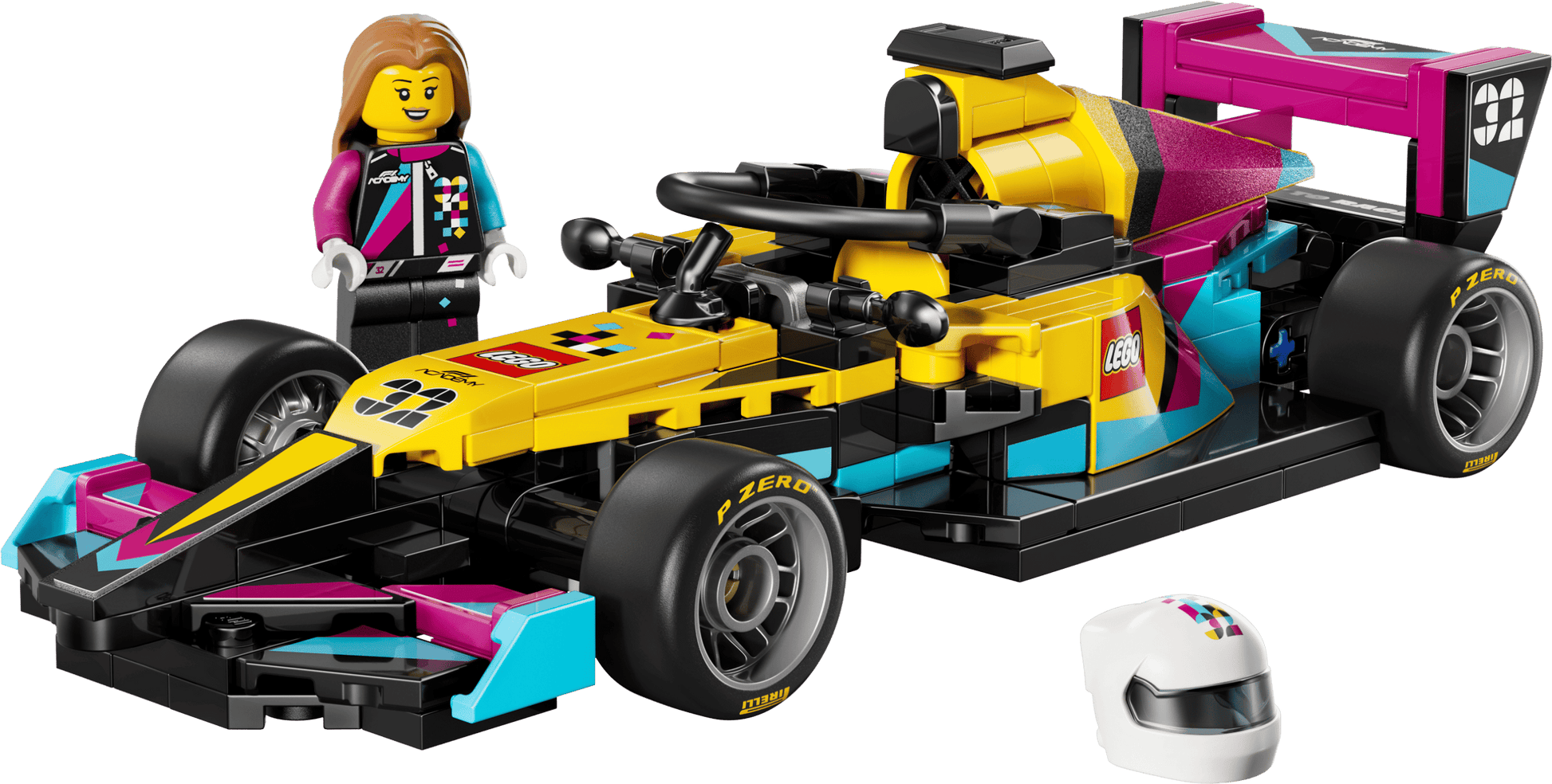 Legos - Toyhouse LEGO® Speed Champions F1 ACADEMY™ LEGO® Race Car includes a multicolored Formula 1-style car, a racing-suited minifigure, and a white helmet—ideal for F1 ACADEMY fans.