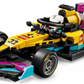The Legos - Toyhouse LEGO® Speed Champions F1 ACADEMY™ LEGO® Race Car features a vibrant yellow, black, teal, and magenta design with a driver minifigure—ideal for F1 ACADEMY fans.