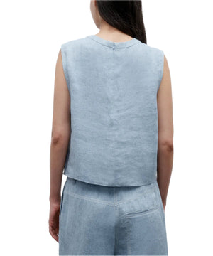 Cropped Muscle Hemp Denim Tank