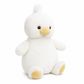 Quackers Petit Duck by Mon Ami is an adorable plush toy featuring a white body, yellow beak and feet, shown sitting upright against a plain white background.