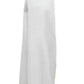 A person is shown from the side against a white background, wearing TWP's Dee's Linen Trouser—high-waisted, wide-leg cotton-linen pants—styled with a brown belt and white pointed shoes.