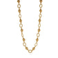 The Berry & Bead Chain by Juliska Capucine De Wulf features alternating textured oval and circular links, ideal for layering and beautifully showcased against a white background.