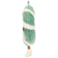 Jellycat Amuseables Pinecone Wreath plush ornament in green and white, featuring a hanging loop and small brown legs with cream-colored boots.