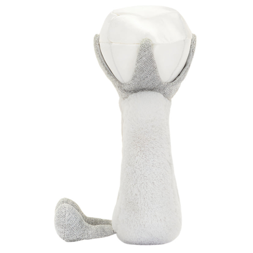 Jellycat’s Amuseables Diamond Ring is a soft, plush toy with a white body, gray limbs, and a round head—ideal for gifting or playful proposal advice in your favorite vintage boutique.