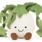The Jellycat Amuseables Ivy is a plush toy with green leafy vines, a white round pot, smiling face, and brown feet—perfect as a friendship gift.