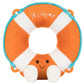 Jellycat Life Ring plush toy shaped like an orange and white life ring with a smiling face.