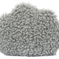 Against a white background, the image shows the Amuseables Storm Cloud plush by Jellycat—gray, curly, and shaggy like a fluffy pillow or cushion.