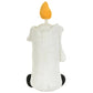 Meet the Amuseables Flickerty Candle by Jellycat—a plush toy designed as a white candle with a cheerful yellow flame and black oval feet, shown from the back. This adorable accent is perfect for any Halloween party planner eager to infuse their event with cozy, whimsical fun.
