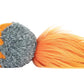 The Jellycat Amuseables Space Comet is a plush orange and gray ball with a bushy tail and small tan handle, making it perfect for cuddly space adventures.