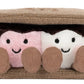 The Jellycat Amuseables S'mores plush features two smiling marshmallows—one pink, one white—layered with felt chocolate and graham crackers. A cute campfire plush perfect for fans of Jellycat!.