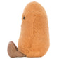 Amuseables Bean by Jellycat is a plush toy shaped like a brown potato, sitting upright with a small tail and one black eye—ready to be your cuddly companion.