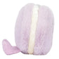 The Jellycat Amuseables May Macaron - Lavender is a macaron-shaped plush with light purple sides, white filling, and a small purple tail, shown against a white background.