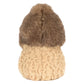 A plush toy in brown and beige, shaped like a morel mushroom and styled playfully in the spirit of Jellycat’s Amuseables Peanut Yeti Outfit, shown from the back against a white background.