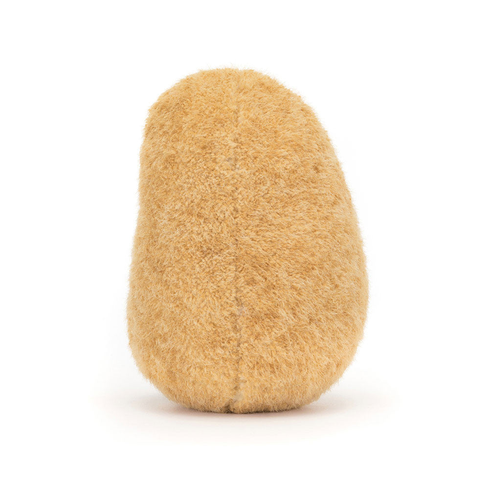 The Jellycat Amuseables Potato is a plush toy with golden-brown fur, standing upright against a white background—perfect for cuddles.