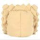 The Jellycat Amuseables Ravioli is a beige, ruffled soft toy resembling a vintage hair bonnet or cap with gathered fabric edges, adding whimsy to any kitchen shelf.