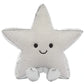 The Jellycat Amuseables Silver Star plush pillow features black eyes and a smiling mouth—an adorable, cozy gift for winter.
