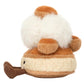 The Jellycat Amuseables Mirielle St. Honoré Cake plush features a round tan-and-cream design, fluffy white top, and small brown pipe—perfect for adding charm to any spin studio or cozy corner.