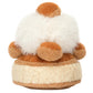 The Jellycat Amuseables Mirielle St. Honoré Cake is a plush toy with cream and brown layers and fluffy white accents, shown against a white background.