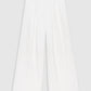 The Anine Bing Lou Trouser Linen is a wide-leg, high-waisted white pant made from a breathable linen blend with a flat front and flowy long legs, shown against a plain light grey background.