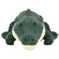 Meet Allexi Alligator by Jellycat—a green plush toy with textured fabric, lying flat and facing forward, inspired by the playful charm of Gator’s Gap diner.