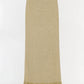 Simkhai Zeni Midi Skirt in gold metallic bouclé with a straight silhouette and a hem finished with fringe and small white beads.