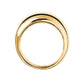 The Anna Ring by Lie Studio is a slightly irregular, shiny gold-plated sterling silver piece displayed on a white background—perfect for everyday wear.