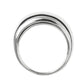 The Anna Ring by Lie Studio is a sterling silver piece featuring an asymmetrical, sculptural dome with a polished finish, ideal for stacking. Shown against a white background.