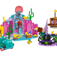 Explore the colorful underwater world with LEGO® Disney™ Ariel's Crystal Cavern by Legos - Toyhouse. This captivating set includes a LEGO Disney Princess mermaid, a detailed castle, charming sea creatures, and an enigmatic purple tentacled figure watching over a bubbling cauldron.