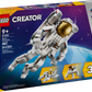 The LEGO® Creator Space Astronaut set by LEGO® features a gold-visor astronaut and alternate builds, with 647 pieces for ages 9+.