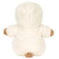 Bartholomew Bear All-in-One Outfit by Jellycat: plush toy seen from behind, showcasing a white fluffy body, brown feet, and a small round tail—ideal for cozy lounging this hibernation season.