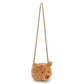 The Jellycat Bartholomew Bear Bag is a small brown cross-body bag with a long strap, featuring a teddy bear’s face, complete with ears, eyes, and nose.