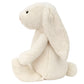 White Bunny with Pink nose on white background by Jellycat