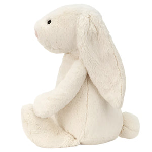 White Bunny with Pink nose on white background by Jellycat