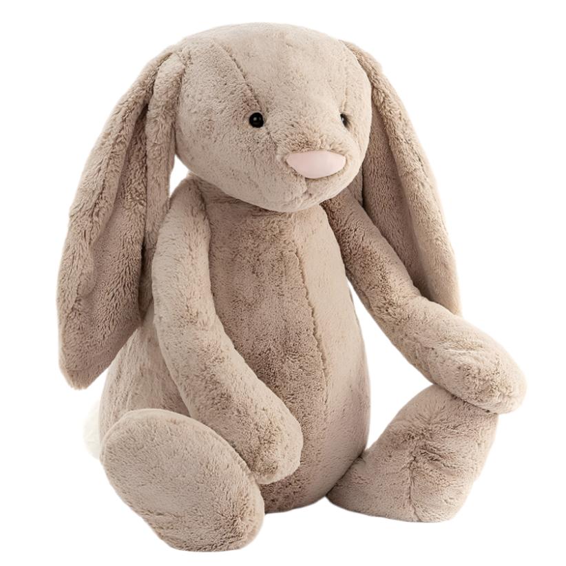 Bashful Beige Bunny, a Jellycat, online for your shopping convenience. This adorable stuffed bunny is sitting on a white background.